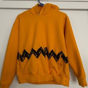 Peanuts ! Yellow and Black Kids Hoodie